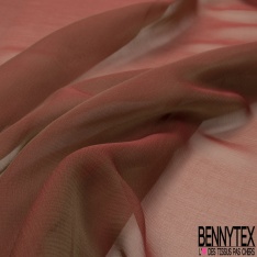 Mousseline de Soie Changeante Rouge Beige