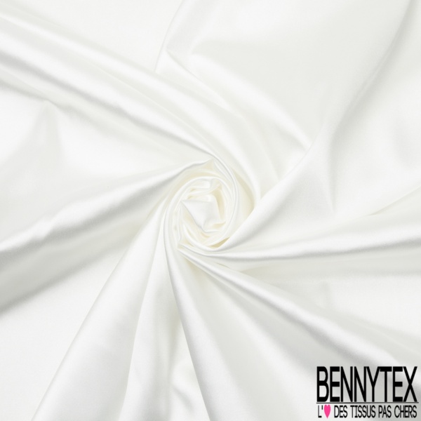 Satin Polyester Elasthanne Ecru