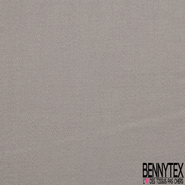 Satin de Coton Elasthanne Etain Oxydé
