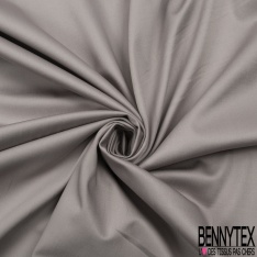 Satin de Coton Elasthanne Etain Oxydé