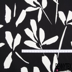 Satin de Coton Imprimé Motif Petite Fleur Corail Fuchsia esprit Seventies fond Vert d'eau