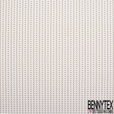 Coton imprimé Petit Pois Doré fond Blanc Discret