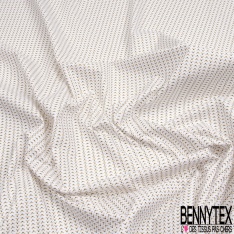 Coton imprimé Petit Pois Doré fond Blanc Discret