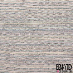 Brocart Tissé Teint Berlingot Noir Ecru Vert Tropical Aspen d'Or Mer Turque Magenta
