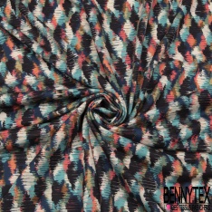 Jersey Polyester imprimé Amérindien Graphique Multicolore