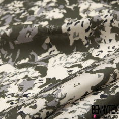 Satin Polyester Imprimé chien dalmatien Fond rose