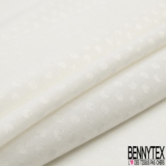 Polyester Plumetis Blanc Discret