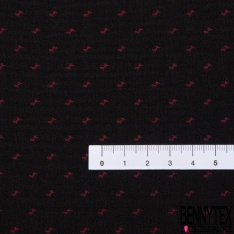 Jacquard Coton Tissé Teint motif Rayure Fantaisie Horizontale Noir Blanc Rose Fluo Bleu Nautique