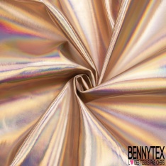 Toile PVC Imperméable Semi rigide unis holographique rose gold