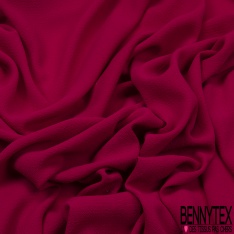 Crêpe Polyester Elasthanne Fluide Uni Rose Fuschia