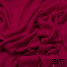 Crêpe Polyester Elasthanne Fluide Uni Rose Fuschia