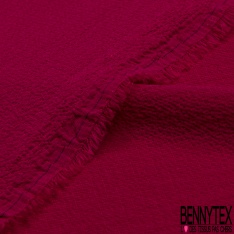 Crêpe Polyester Elasthanne Fluide Uni Rose Fuschia