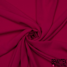 Crêpe Polyester Elasthanne Fluide Uni Rose Fuschia