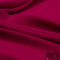 Crêpe Polyester Elasthanne Fluide Uni Rose Fuschia