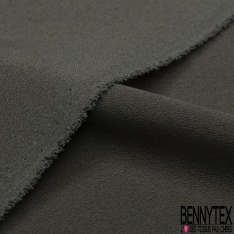 Crêpe Polyester légère et fluide Uni vert du soir
