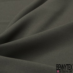 Crêpe Polyester légère et fluide Uni vert du soir
