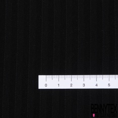 Microfibre Coréenne Rayure Verticale ton sur ton Noir