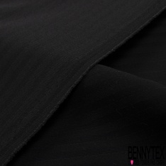 Microfibre Coréenne Rayure Verticale ton sur ton Noir