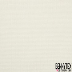 Coupon 3m Gabardine Coton Elasthanne Grainée Uni Blanc Hivernal