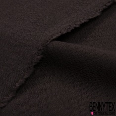 Lin Viscose fluide brun chocolat