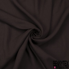 Lin Viscose fluide brun chocolat