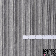 Jersey Viscose imprimé rayures horizontales camaïeu de gris