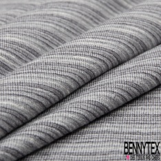 Jersey Viscose imprimé rayures horizontales camaïeu de gris