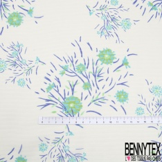 Mousseline de Soie Tie and Die Bleu Couronne Noisette Horizontal
