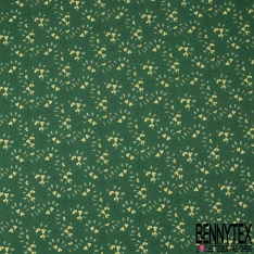 Coton de Noël imprimé gui fond vert