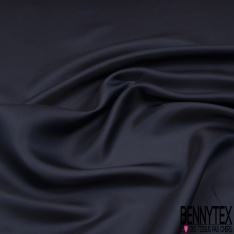 Twill de soie imprimé cachemire blanc discret fond bleu de la Légion petite laize