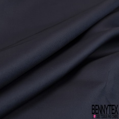 Twill de soie imprimé cachemire blanc discret fond bleu de la Légion petite laize