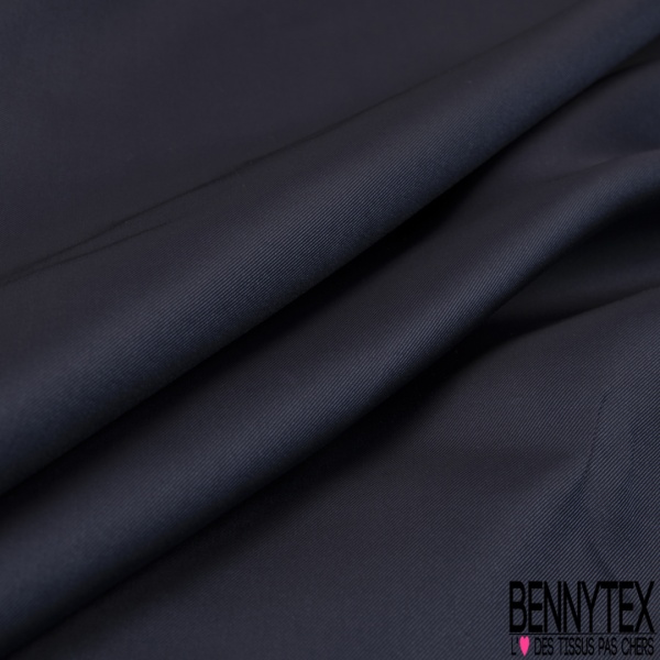 Twill de soie imprimé cachemire blanc discret fond bleu de la Légion petite laize
