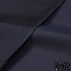 Twill de soie imprimé cachemire blanc discret fond bleu de la Légion petite laize