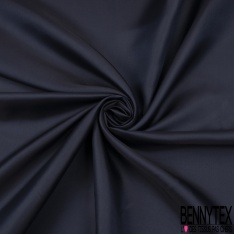 Twill de soie imprimé cachemire blanc discret fond bleu de la Légion petite laize