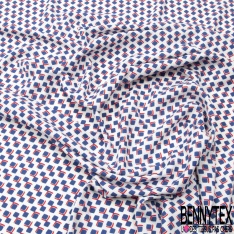 Microfibre Imprimé floral automnal fond sang de taureau