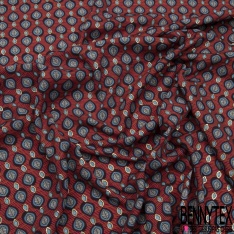 Microfibre Imprimé petite feuille striée ethnique fond striée orchidée nectar d'abricot
