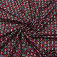 Microfibre Imprimé petite feuille striée ethnique fond striée orchidée nectar d'abricot