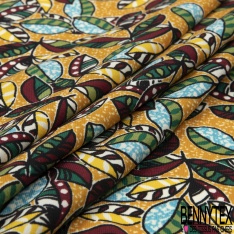 Microfibre Imprimé floral en solarisation sang de taureau ocre vieux rose blanc fond noir