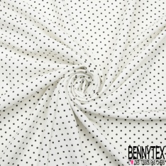 Crêpe Polyester Lourd imprimé Empreinte Floral Champêtre Chair fond Blanc Discret