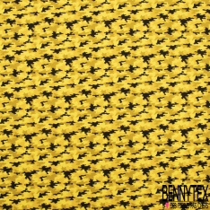 Coupon 3m coton imprimé camouflage ton bleu