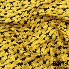 Coupon 3m coton imprimé camouflage ton bleu