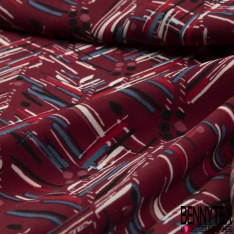 Microfibre imprimé hâchure abstraite picturale multicolore fond jongle sombre