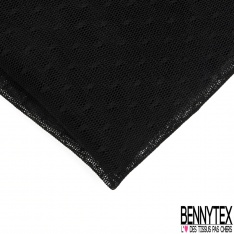 Coupon 3m résille motif plumetis ton sur ton limousine