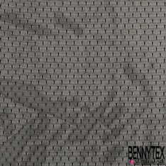 Coupon 3m résille motif plumetis ton sur ton limousine