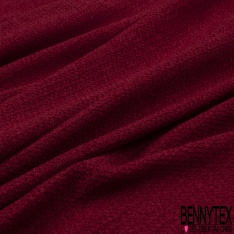 Coupon 3m maille fantaisie tricot rouge de terre