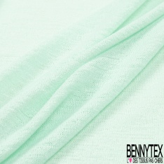 Coupon 3m maille jersey tricot flammé vert pastel
