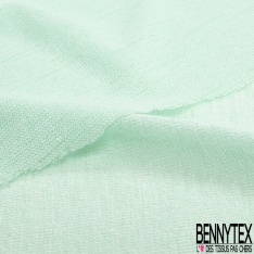 Coupon 3m maille jersey tricot flammé vert pastel