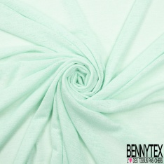 Coupon 3m maille jersey tricot flammé vert pastel