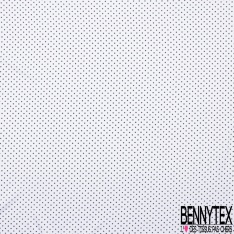 Jersey viscose imprimé dots noir fond blanc