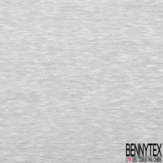 Maille jersey viscose paillette lurex argent fond gris clair